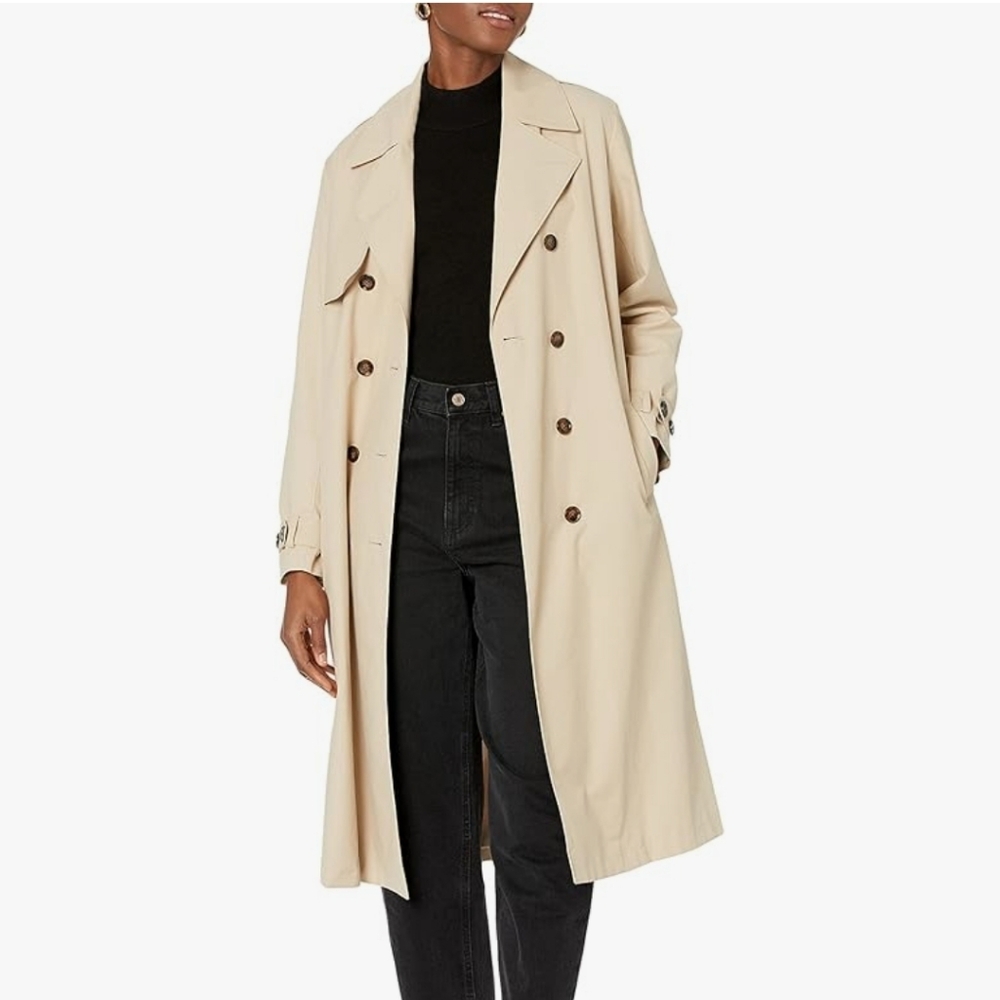 Elegant Women's Beige Trench Coat